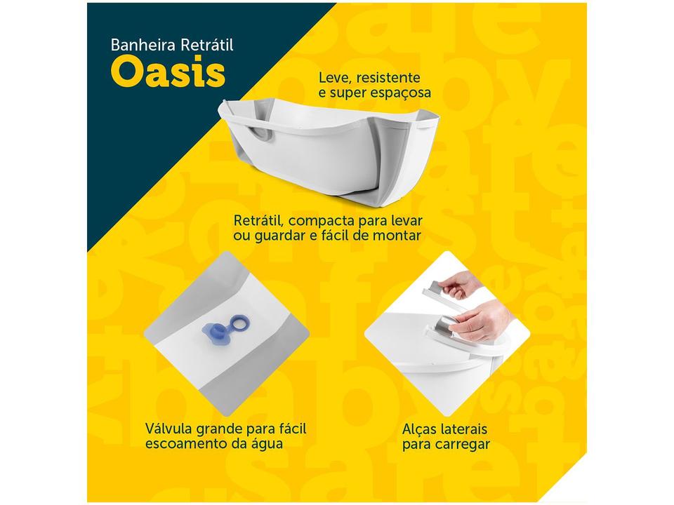 Banheira de Bebê Dobrável Safety 1st Oasis Branco e Cinza - 1