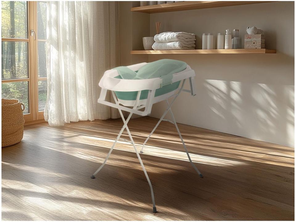 Banheira para Bebê Smile Aqua Green com Suporte Safety - 1