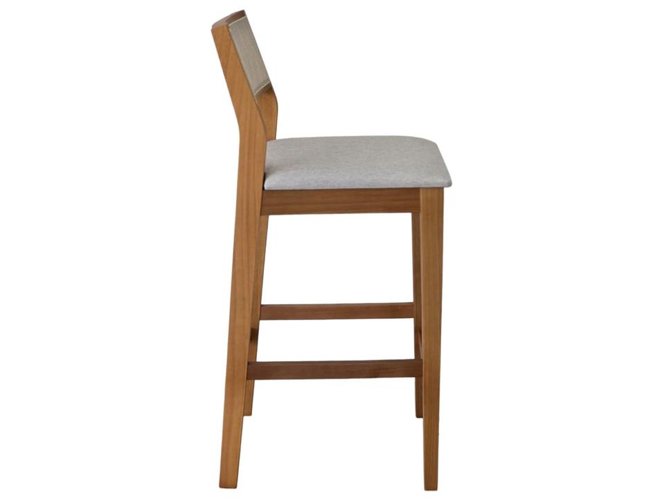 Banqueta de Madeira Natura e Off White Nesher Princesa - 3