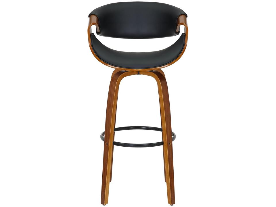 Banqueta Média de Madeira Giratória Preta Otello DSG-004 - 1