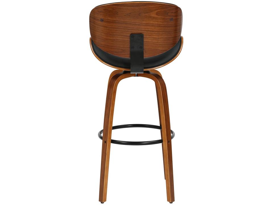 Banqueta Média de Madeira Giratória Preta Otello DSG-005 - 3