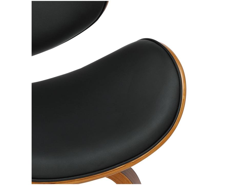 Banqueta Média de Madeira Giratória Preta Otello DSG-005 - 5