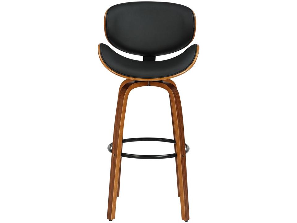 Banqueta Média de Madeira Giratória Preta Otello DSG-005 - 1