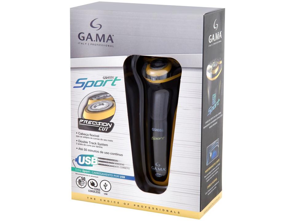 Barbeador Elétrico GAMA GSH886 Sport Seco - 1 Velocidade com Trimmer - Bivolt - 10