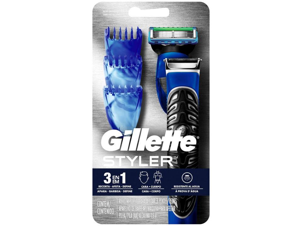 Barbeador Elétrico Gillette Styler Seco e Molhado - 3 em 1 - 6