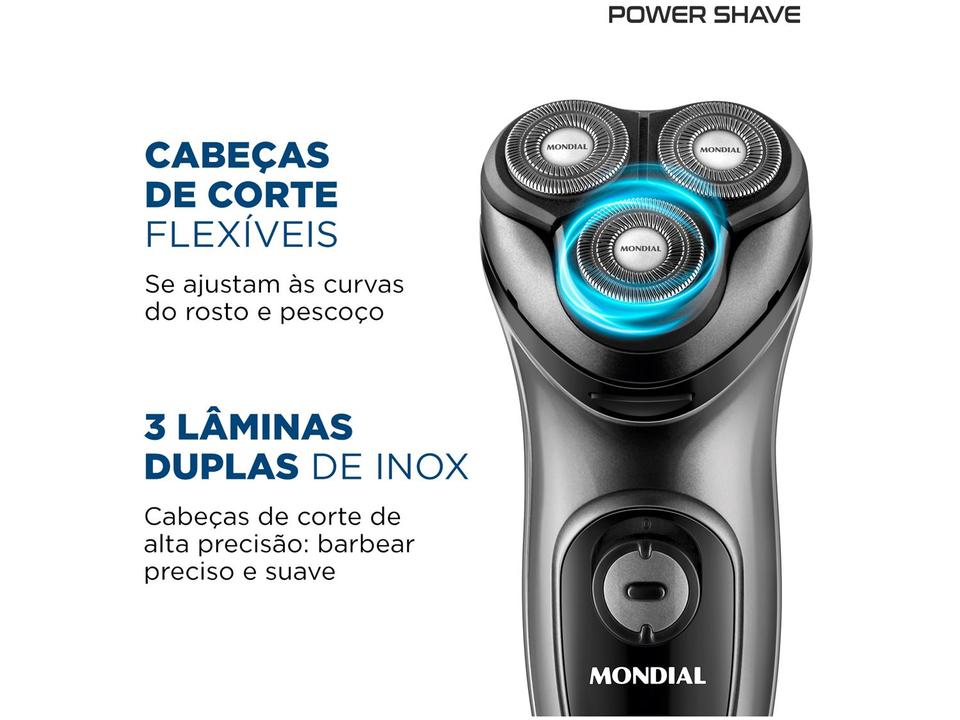 Barbeador Elétrico Mondial Power Shave BE-02 - Bivolt - 3
