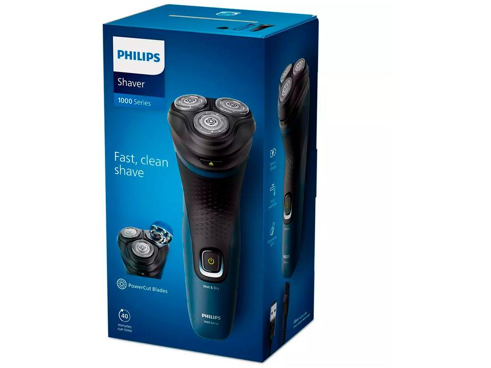 Barbeador Elétrico Philips 1000 Series Seco e Molhado 1 Velocidade - 5