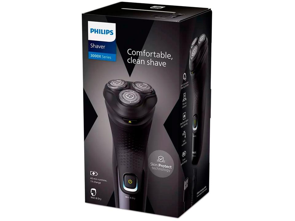 Barbeador Elétrico Philips 3000X Series Shaver Seco e Molhado 1 Velocidade - 5