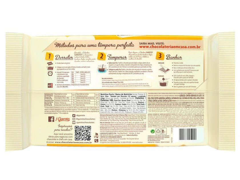 Barra de Chocolate Chocolateria Branco 2,1kg Garoto - 3