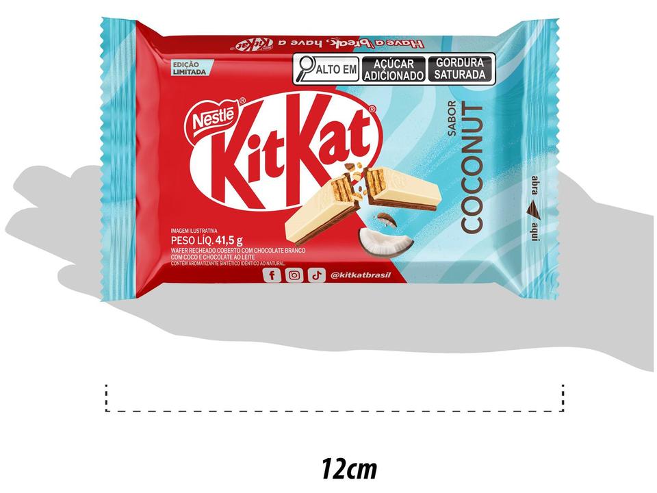 Barra de Chocolate Kit Kat Coconut Integral 41,5g 1 Display com 24 Barras Nestlé - 4