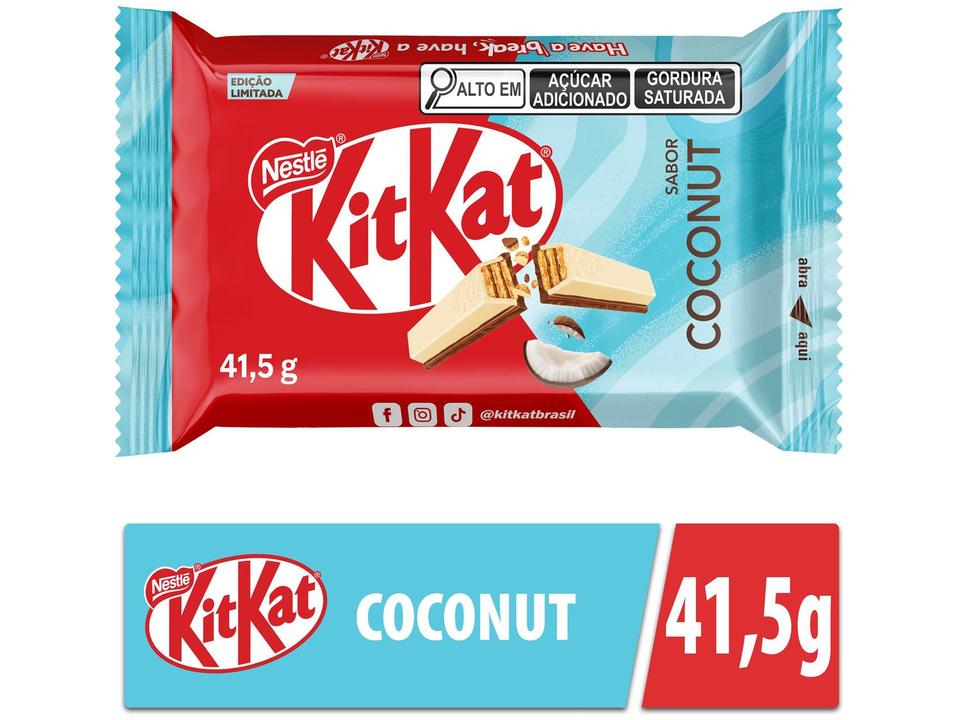 Barra de Chocolate Kit Kat Coconut Integral 41,5g 1 Display com 24 Barras Nestlé - 1