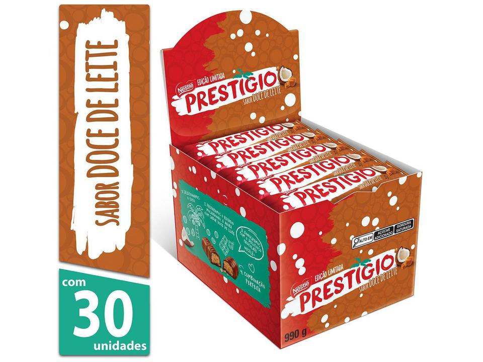 Barra de Chocolate Prestígio Doce de Leite 33g 1 Display com 30 Barras Nestlé - 1