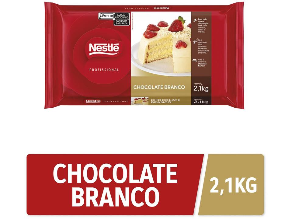Barra de Chocolate Profissional Chocolate Branco 2,1kg Nestlé - 1