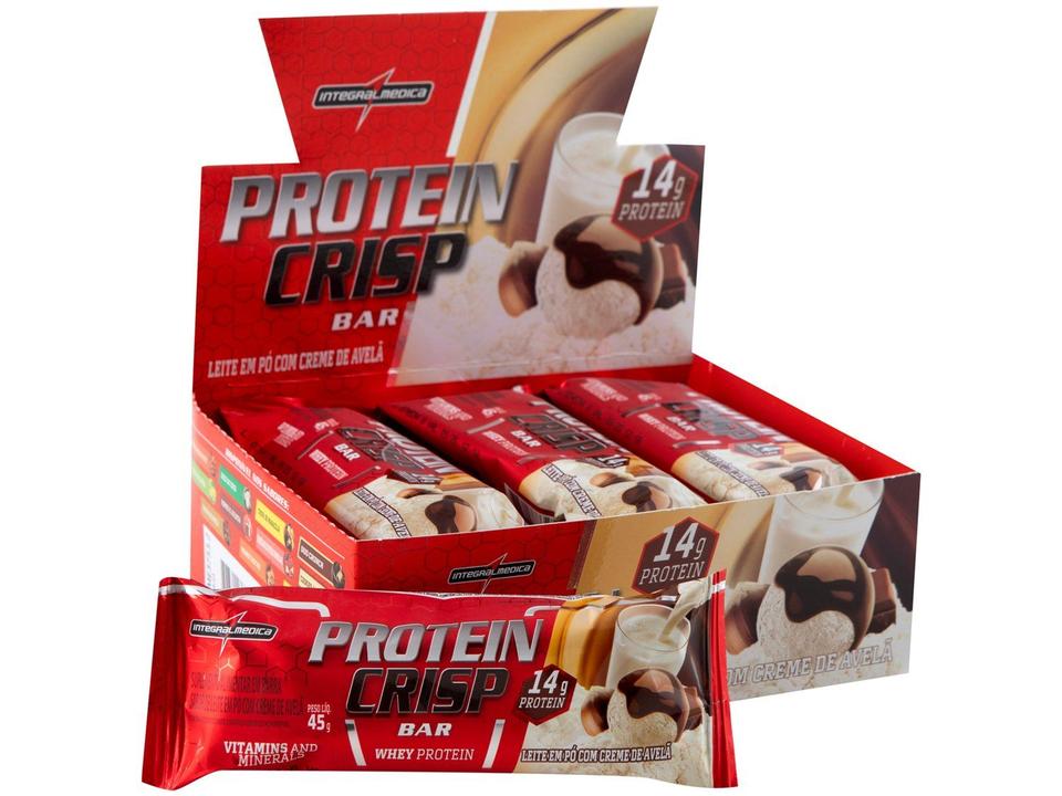 Barra de Proteína Integralmédica Protein Crisp Bar Leite Niño Natural 45g cada 12 Unidades - 3