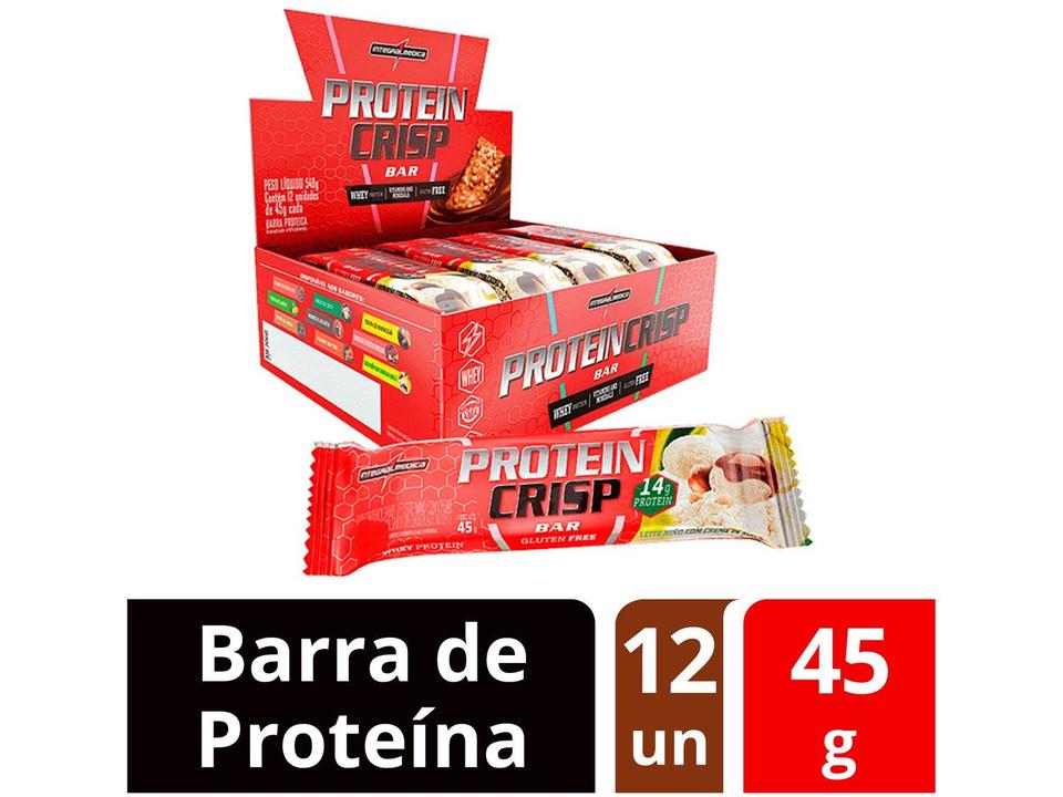 Barra de Proteína Integralmédica Protein Crisp Bar Leite Niño Natural 45g cada 12 Unidades - 1