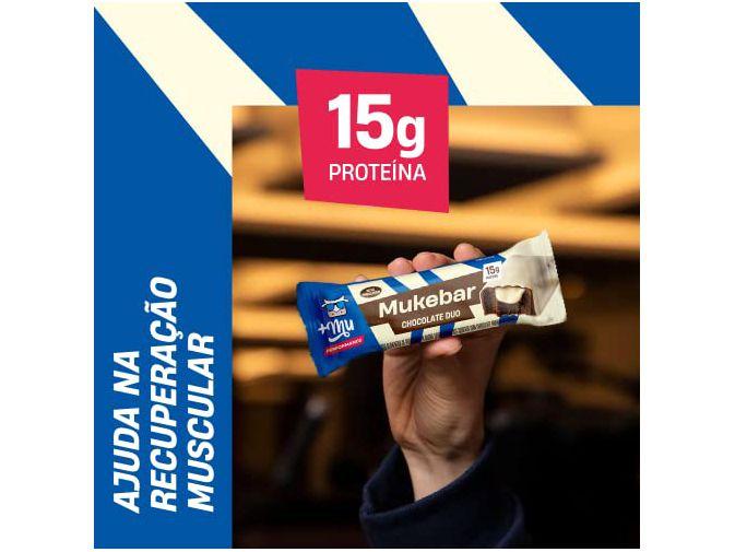 Barra de Proteína Mais Mu Mukebar Sabor Duo 15g de Proteína Zero Açúcar Display 12 Unidades - 2