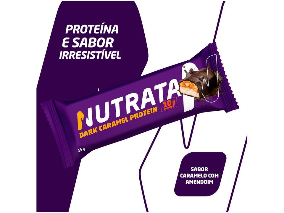 Barra de Proteína Nutrata Dark Caramel Protein 45g 12 Unidades - 2