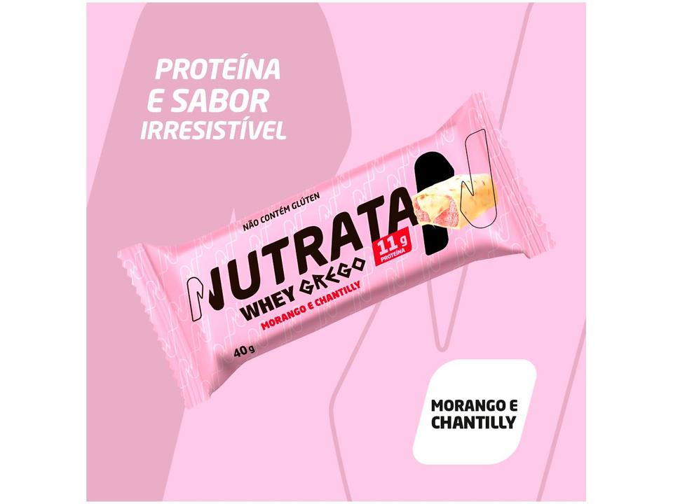 Barra de Proteína Nutrata Grego Whey 	Morango com Chantilly 40g 12 Unidades - 2