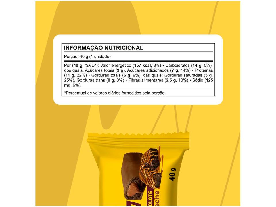 Barra de Proteína Nutrata Havanna Brownie de Chocolate e Dulce de Leche 40g 12 Unidades - 3