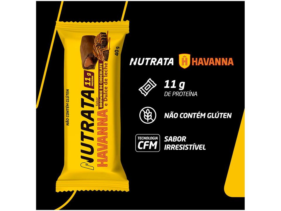 Barra de Proteína Nutrata Havanna Brownie de Chocolate e Dulce de Leche 40g 12 Unidades - 1
