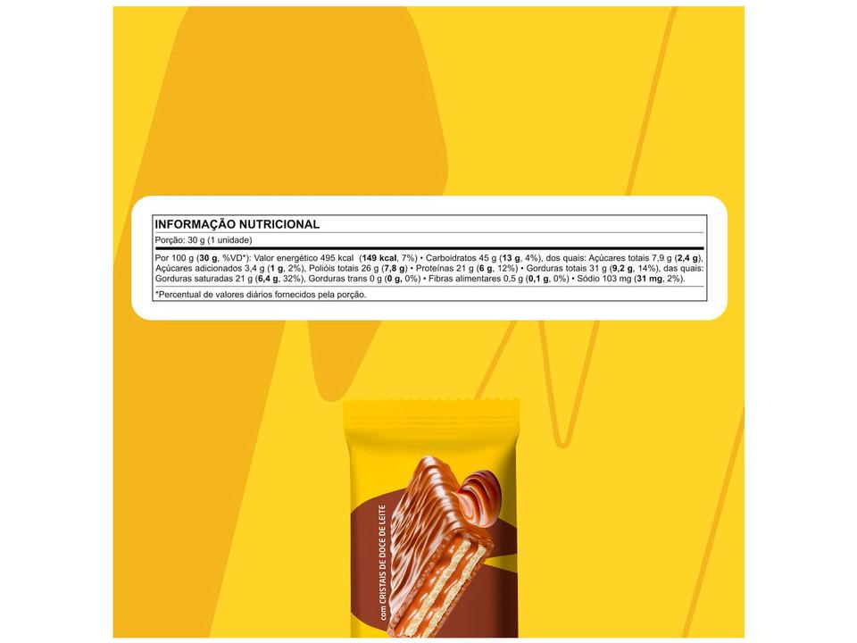 Barra de Proteína Nutrata Havanna Proto Wafer Dulce de Leche 30g 12 Unidades - 3