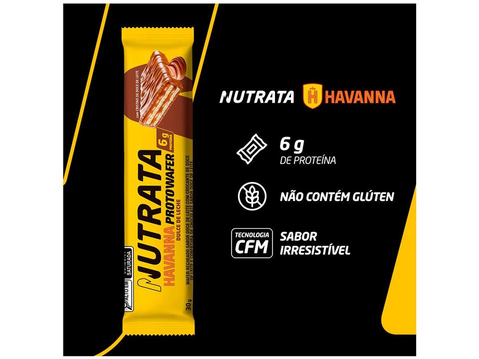 Barra de Proteína Nutrata Havanna Proto Wafer Dulce de Leche 30g 12 Unidades - 1