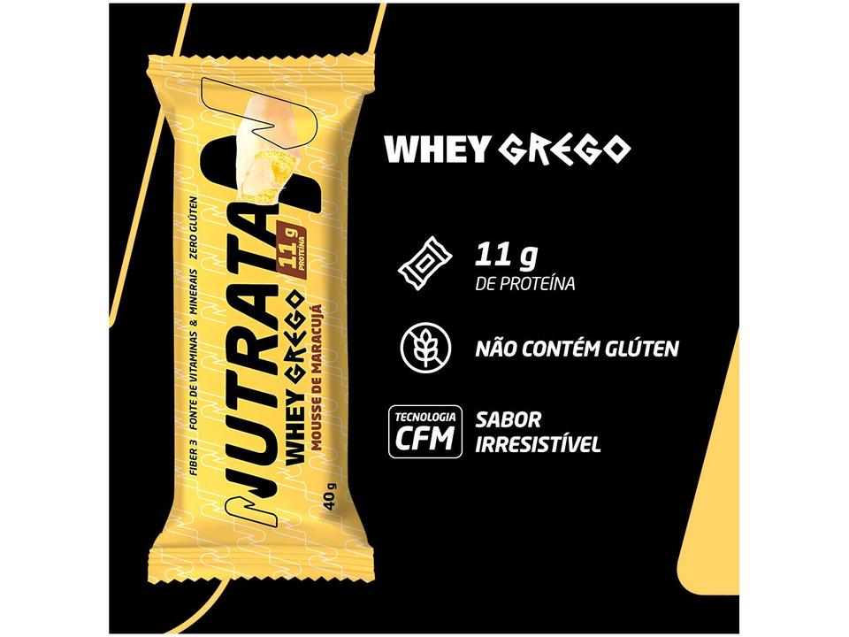 Barra de Proteína Nutrata Whey Grego 	Mousse de Maracujá 40g 12 Unidades - 1
