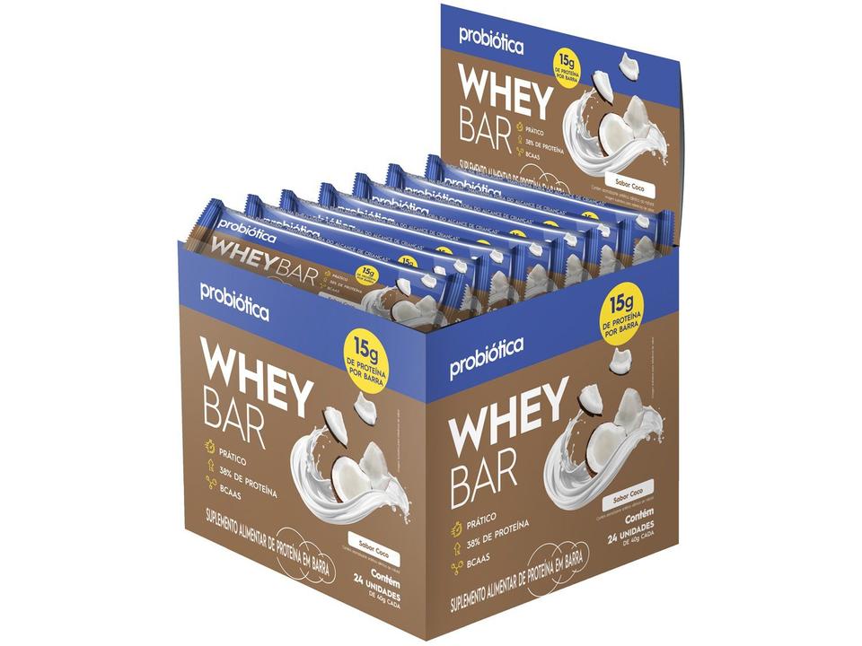 Barra de Proteína Probiótica Whey Bar Coco