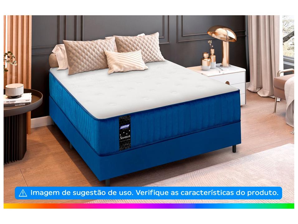 Base Cama Box Casal Gazin 27x138x188cm Nevasca - 1