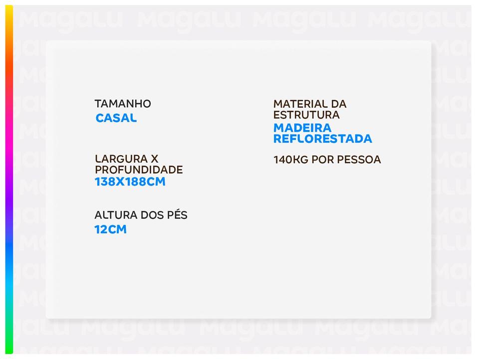 Base Cama Box Casal Umaflex 26x138x188cm Harmony Plus - 1