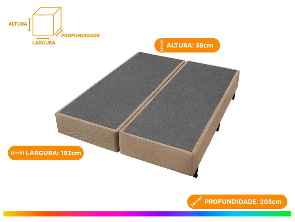 Base Cama Box King Americanflex Bipartida 25x193x203cm Lisse - 2