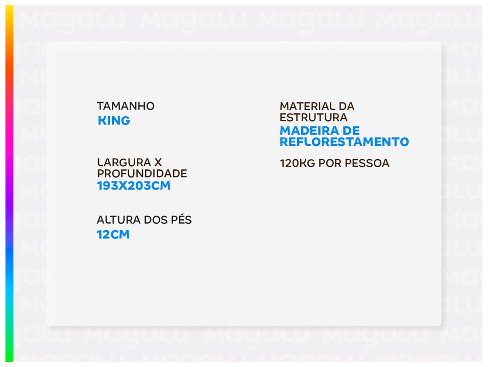 Base Cama Box King Gazin Bipartida 27x158x198cm Dual Force - 1