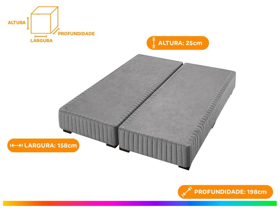 Base Cama Box Queen Americanflex Bipartida 25x158x198cm Diamante - 2