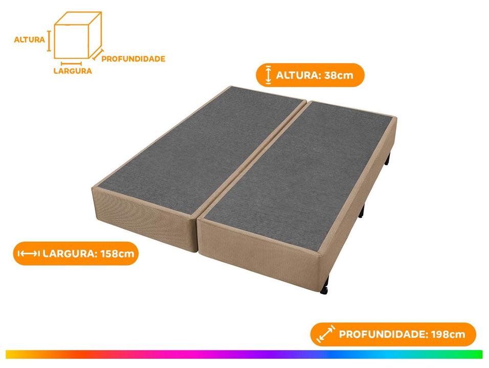 Base Cama Box Queen Americanflex Bipartida 25x158x198cm Lisse - 2