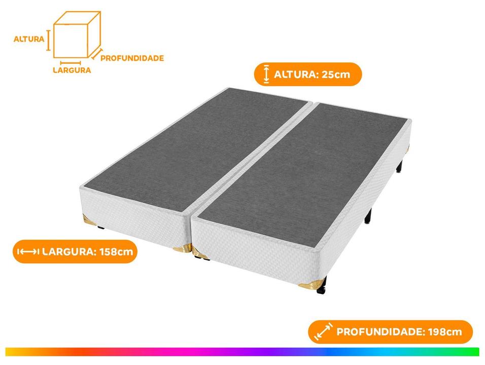 Base Cama Box Queen Americanflex Bipartida 25x158x198cm Seis Estrelas - 2