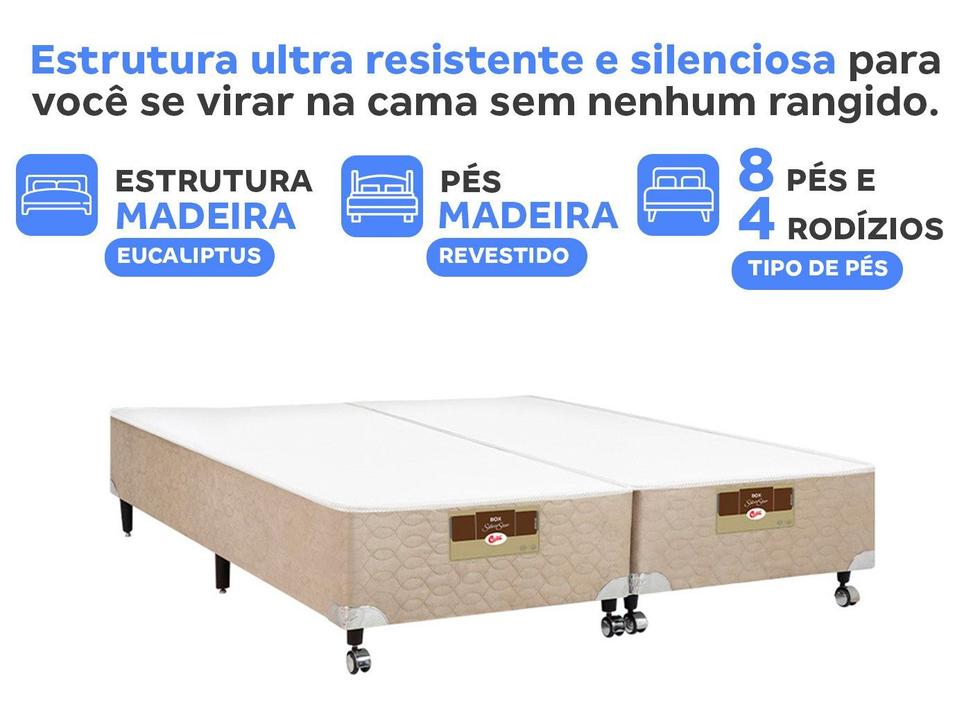 Base Cama Box Queen Castor 27x158x198cm Silver Star Air Pocket - 2