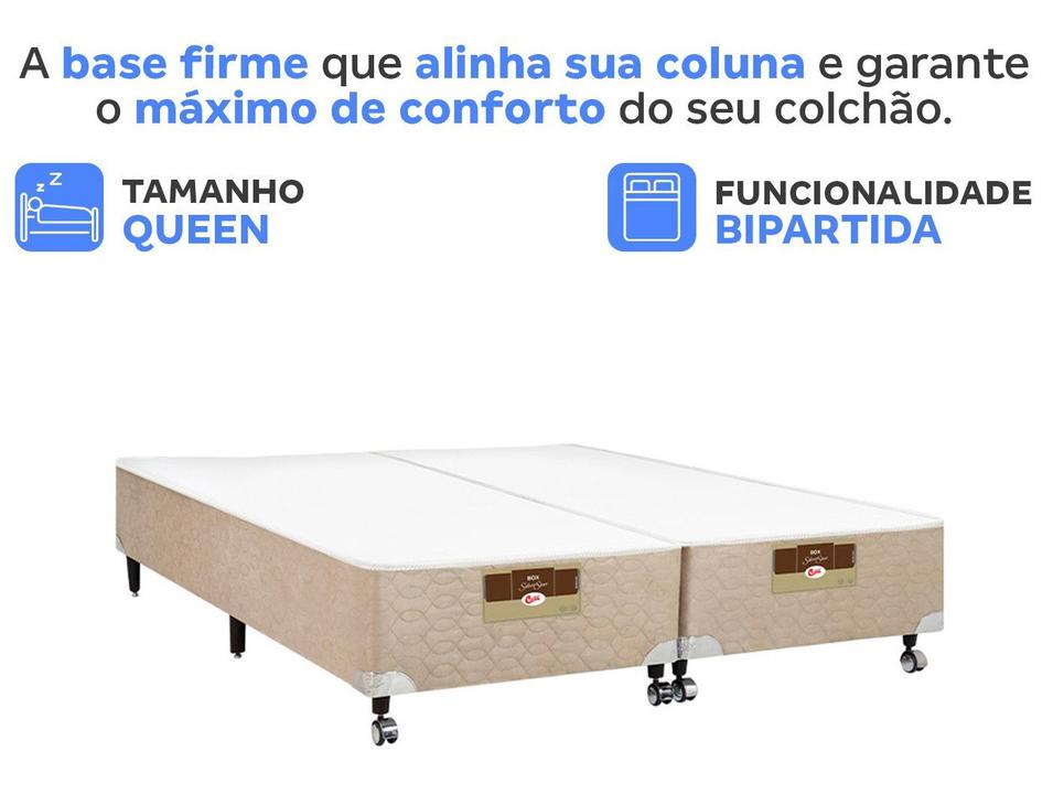 Base Cama Box Queen Castor 27x158x198cm Silver Star Air Pocket - 1