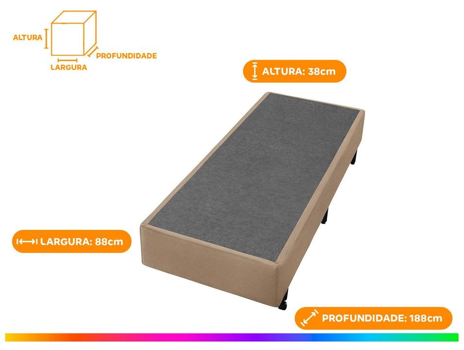 Base Cama Box Solteiro 25x88x188cm Lisse - 2