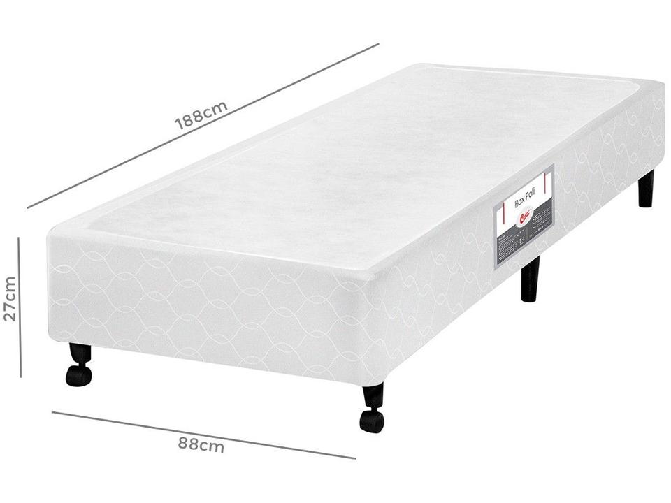 Base Cama Box Solteiro Castor 27cm de Altura Poli - 1