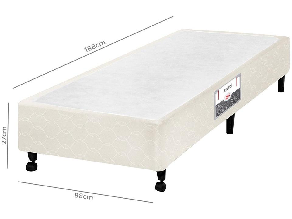 Base Cama Box Solteiro Castor 27cm de Altura Poli - 1