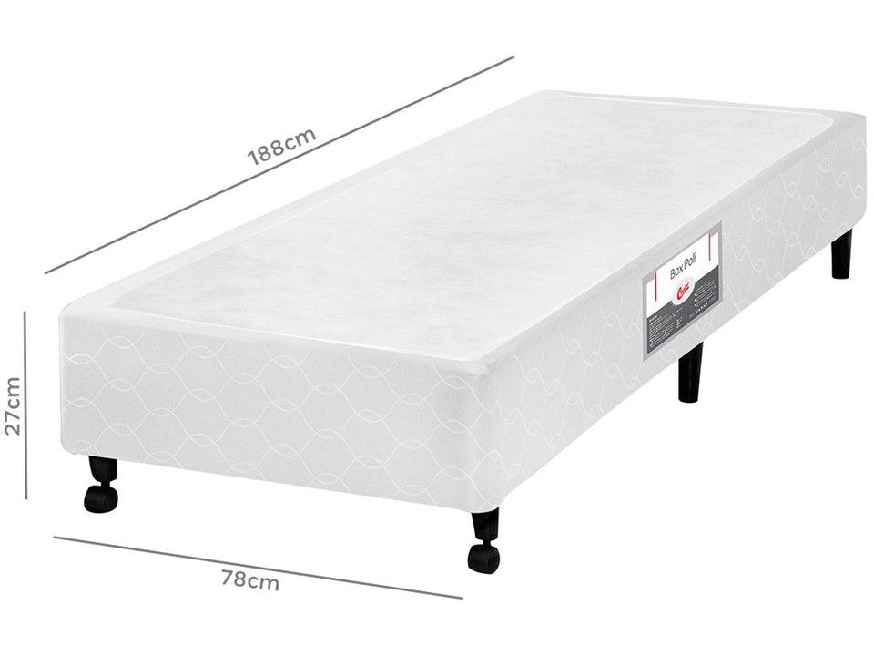 Base Cama Box Solteiro Castor 27x78x188cm Poli - 1
