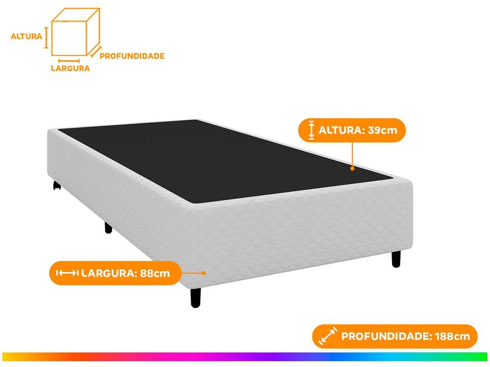 Base Cama Box Solteiro Gazin 27x138x188cm Diamond Blue - 2