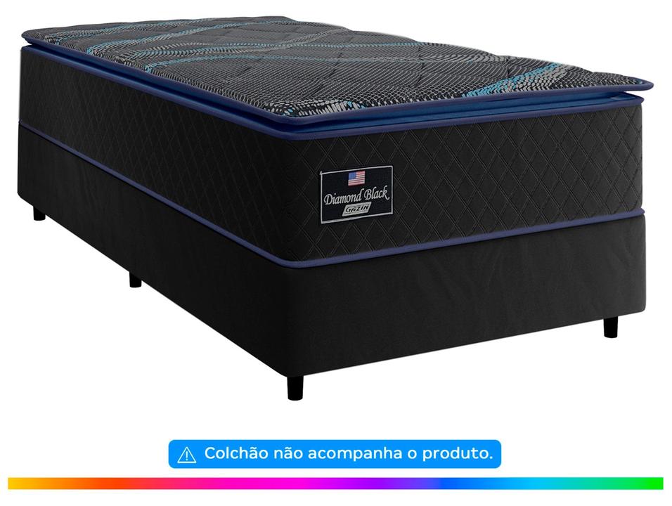 Base Cama Box Solteiro Gazin 27x88x188cm Diamond Black - 3