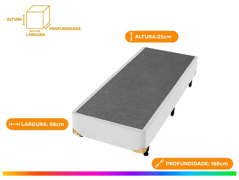 Base Cama Box Solteiro Padrão Americanflex 25x88x188cm Seis Estrelas - 2
