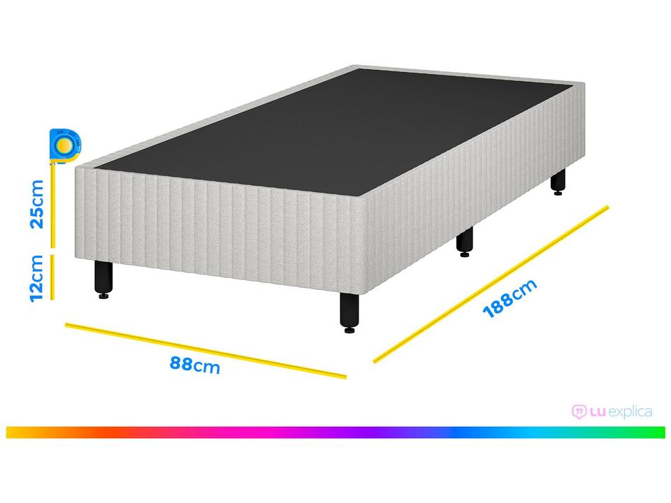 Base Cama Box Solteiro Plumatex 37x88x188cm Magnum Maxx - 5