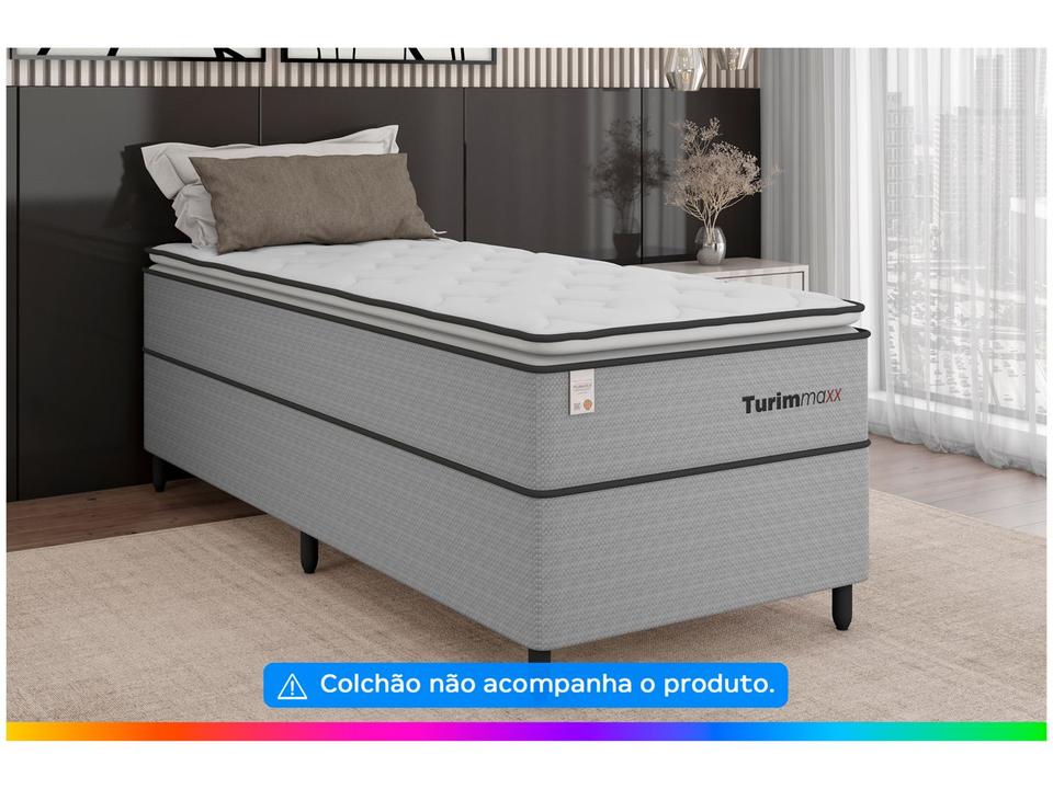 Base Cama Box Solteiro Plumatex Colchões 37x88x188cm Turim Maxx - 1