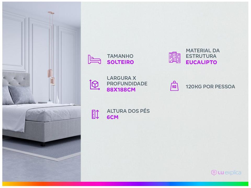 Base Cama Box Solteiro Umaflex 26x88x188cm Beta - 1