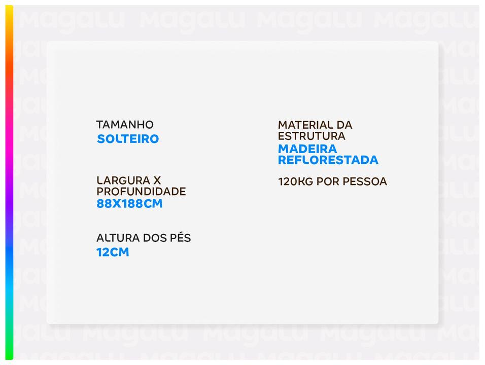 Base Cama Box Solteiro Umaflex 26x88x188cm Verona - 1