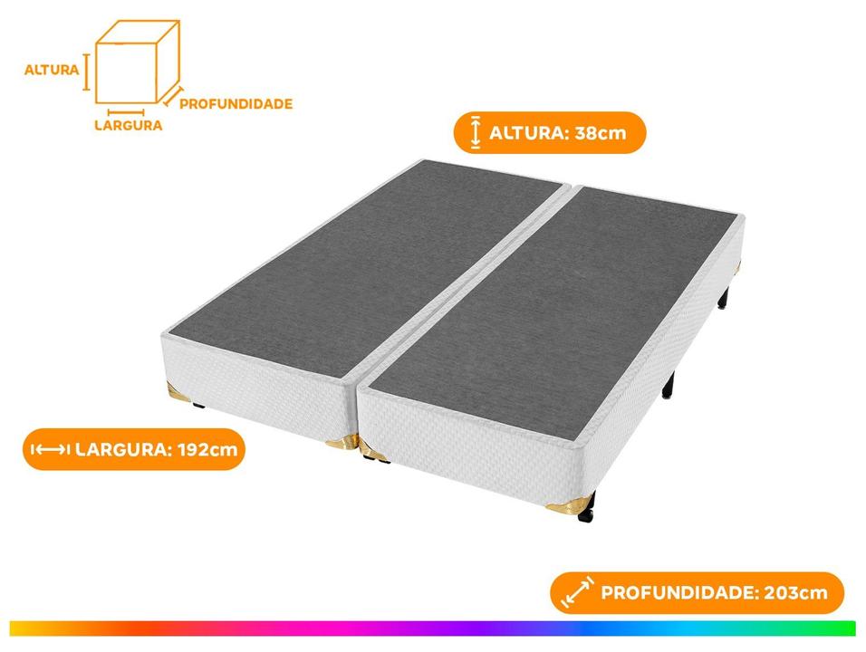 Base Cama Box Super King Americanflex Bipartida 25x192x203cm Seis Estrelas - 2