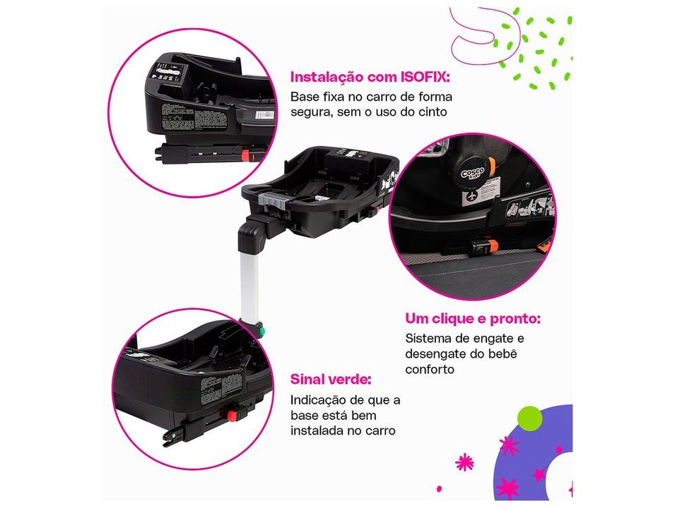 Base para Bebê Conforto Cosco Kids Wizz com Isofix até 13kg - 2